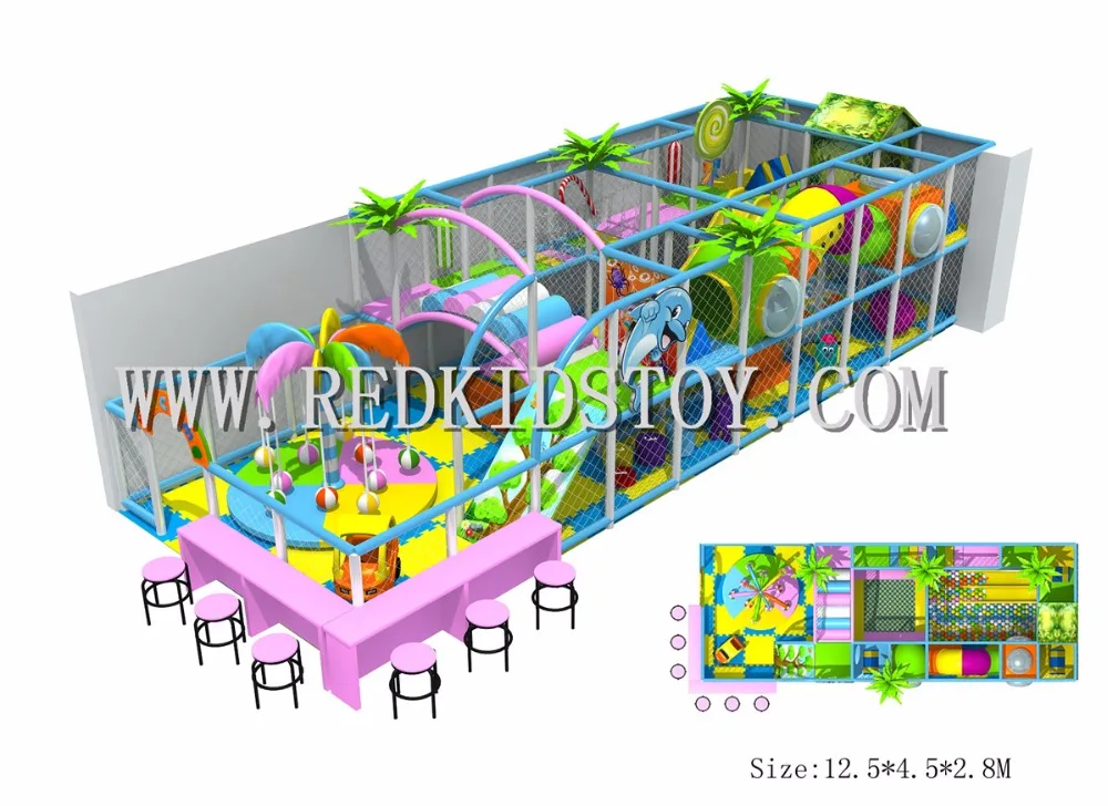 

Exported to Venezuela Kids Indoor Playground with Electric Palm Tree 160726b