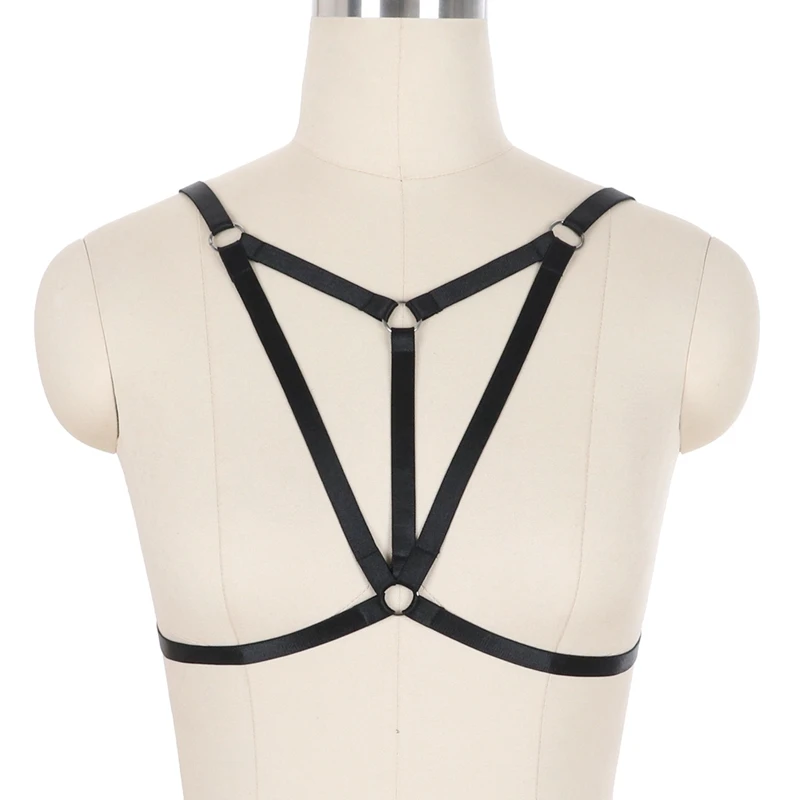 

High Quality Sexy Lace Up Bra Elastic Belt Bra Straps Clubwear For Women Female Cupless Crop Tops Chest Bandage Underwear