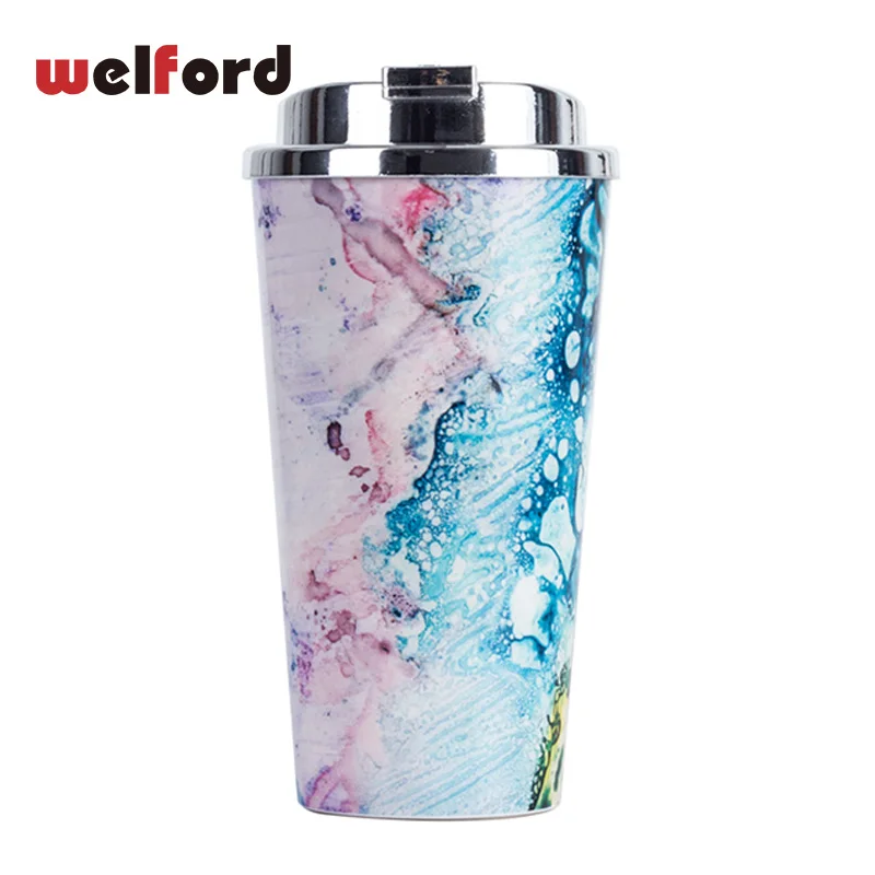 

welford 500ml Car Coffee Mug Food Grade Plastic Travel mug home office Tea milk mug Water Bottle Eco-Friendly Drinkware BPA free