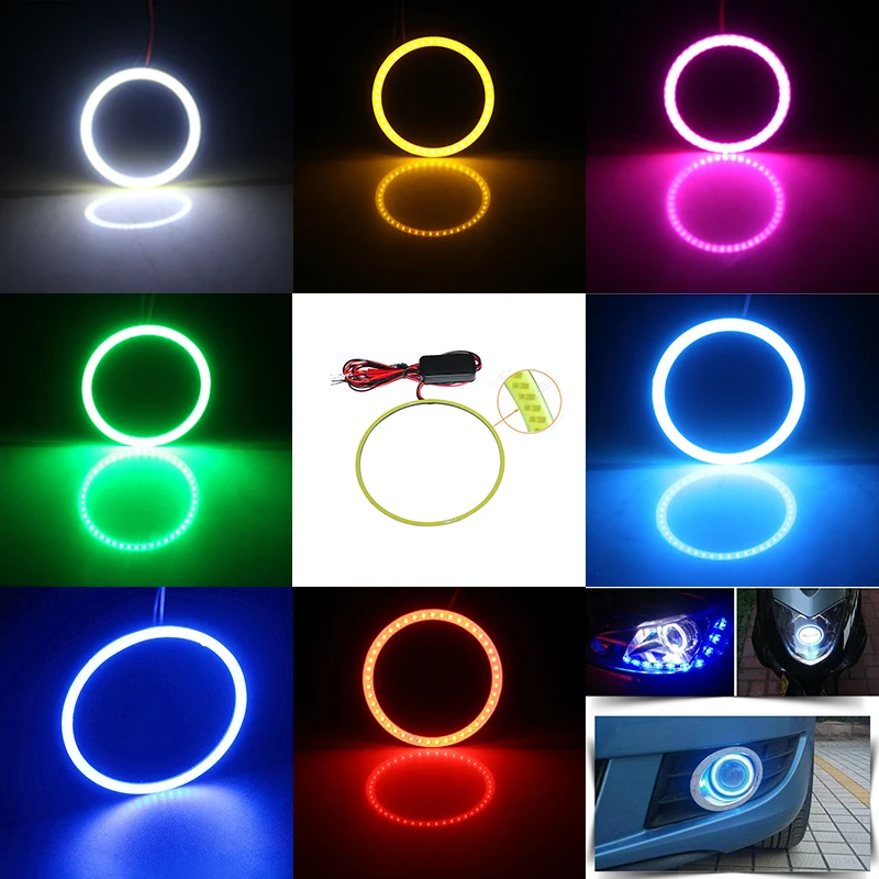 2x Angel Eyes 60mm 70mm 80mm 90mm 100mm 110mm 120mm Halo Ring Car Led Fog Light Motorcycle Daytime Running Light DRL Headlight 2x Angel Eyes 60mm 70mm 80mm 90mm 100mm 110mm 120mm Halo Ring Car Led Fog Light Motorcycle Daytime Running Light DRL Headlight