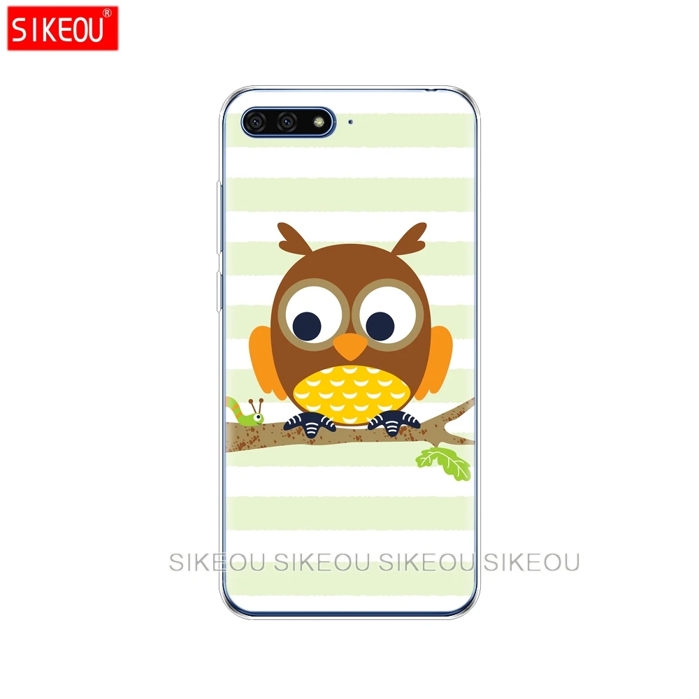Силиконовый чехол для телефона Huawei Honor 7A PRO 7C Y5 Y6 Y7 Y9 2017 2018 Prime милые Мультяшные