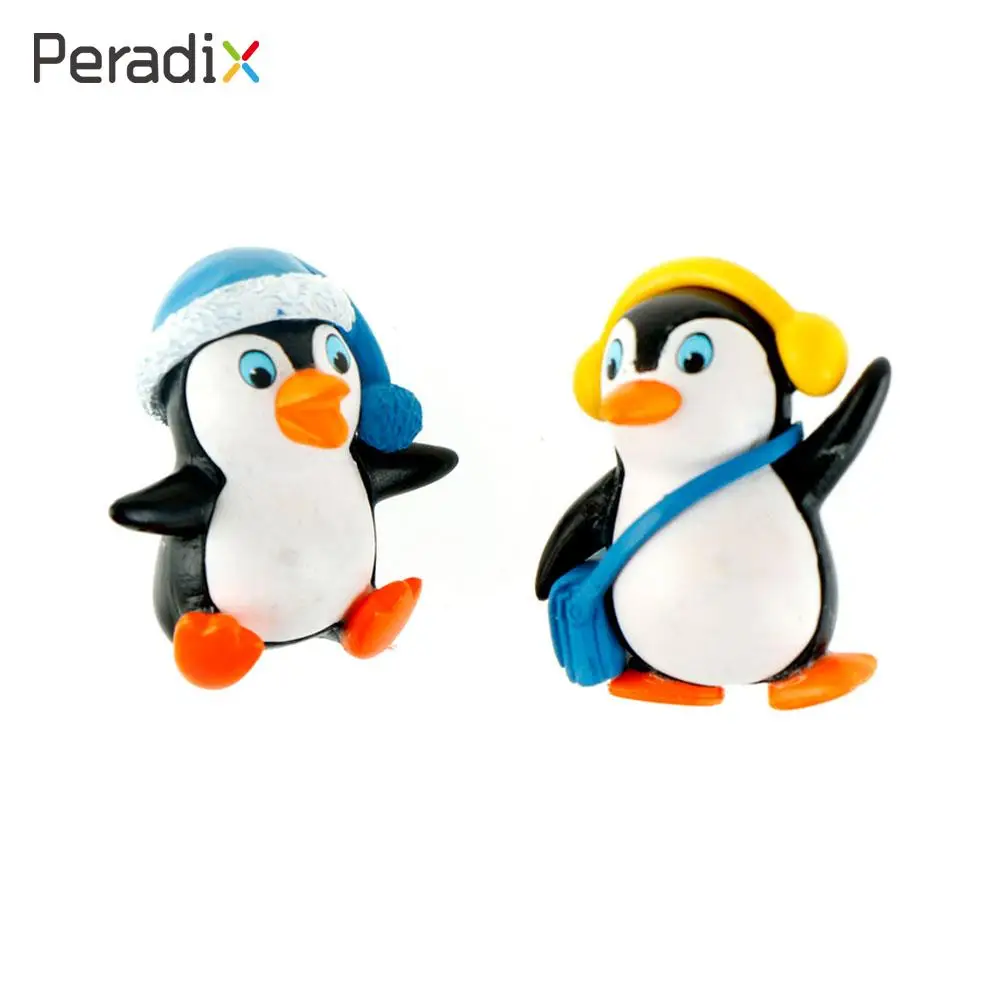 Мини Зима Пингвин милый пингвин ремесла 4 шт коллекция рождественский пингвин Рождество Прямая