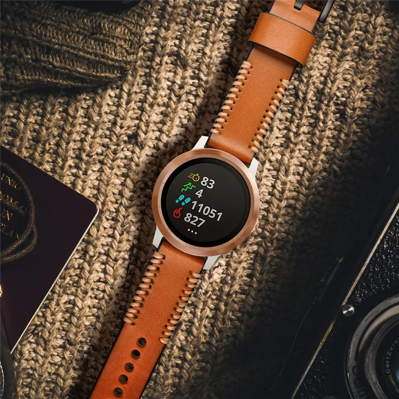 Кожаный браслет COMLYO для garmin CAME vivoactive 3 music Forerunner 645 245 ремешок спортивных смарт