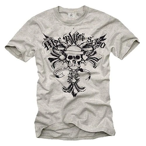 T Shirt Batik black Gothik Totenkopf Oldschool&Tattoomotiv Modell CrossSkull