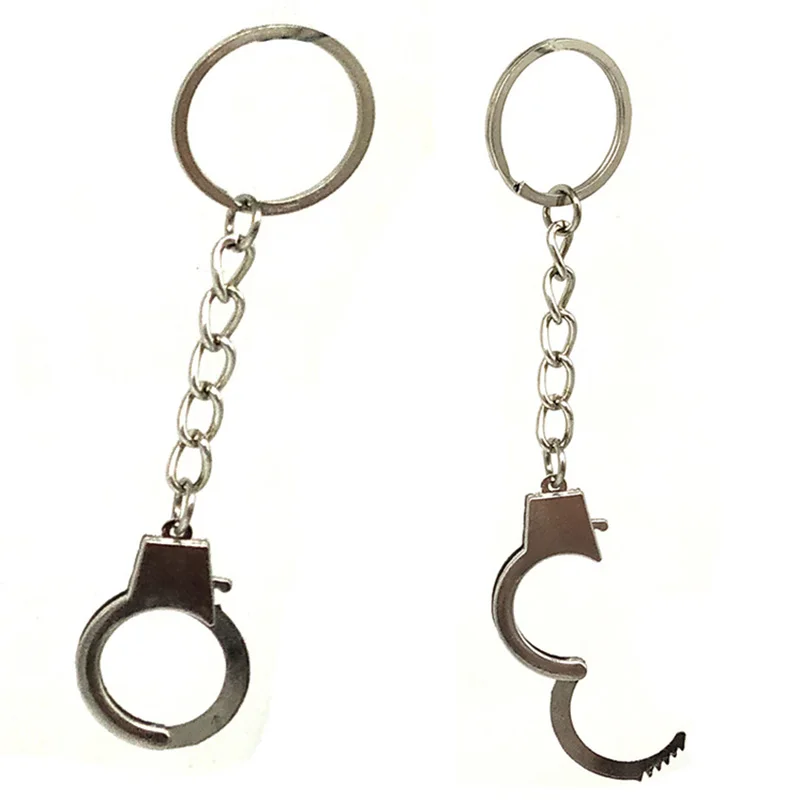 

Handcuffs Keychain Car Key Chain Key Ring Simulation Handcuffs model key buckle For Best Gift Jewelry Accessories