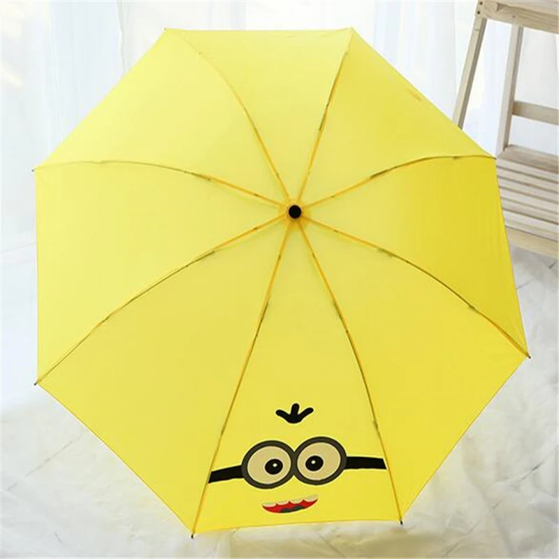 Как дождь креативный бренд зонтик маленькие детские игрушки Миньоны зонтик дождь женский милый маленький Зонт с медведем UBY06
