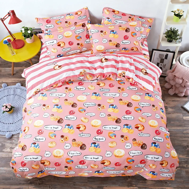 

4pcs King Size Batman Bedding Sets Zigzag Printed Multi Sizes 4pcs Duvet Cover Set Pillowcases Soft Qualified Bedclothes