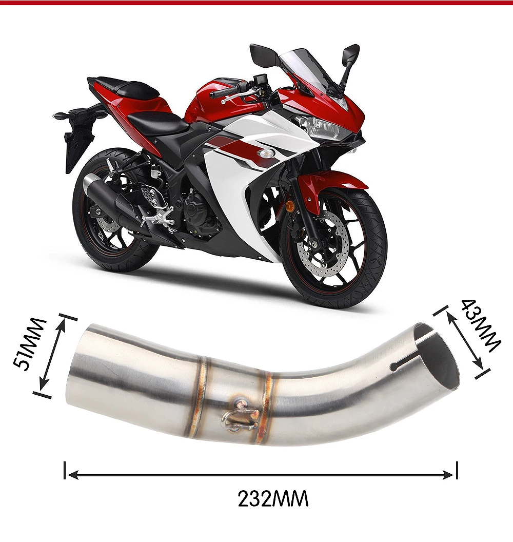 Для YAMAHA YZF-R25 13-15 Mid-нержавеющая сталь переоборудованный выхлопной костюм