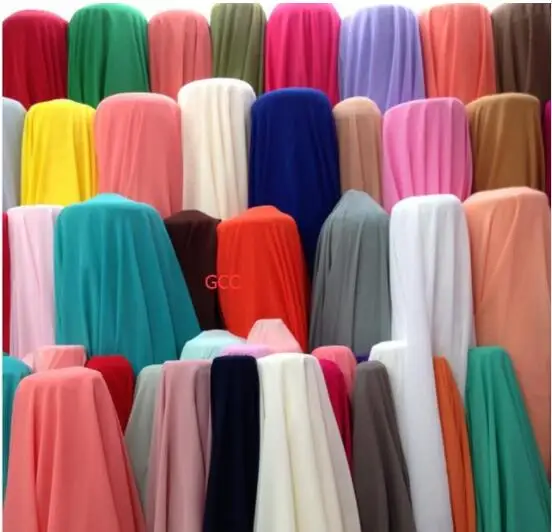 

3 meters/lot 150 wide 100D Polyester Chiffon Fabric for Dress Lining 102 Colors available