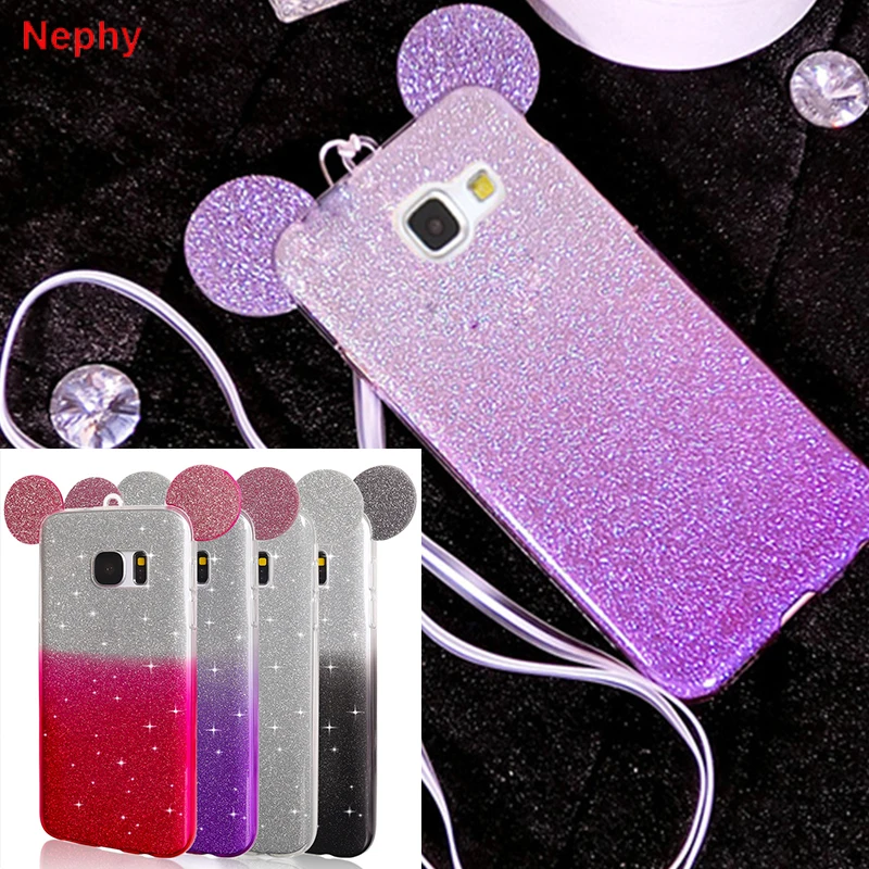

Cell Phone Case for Samsung galaxy S8 S9 Plus S6 S7 Edge S5 J3 J5 J7 Pro Neo Nxt A3 A5 A7 2015 2016 2017 duos soft 3D ear Cover