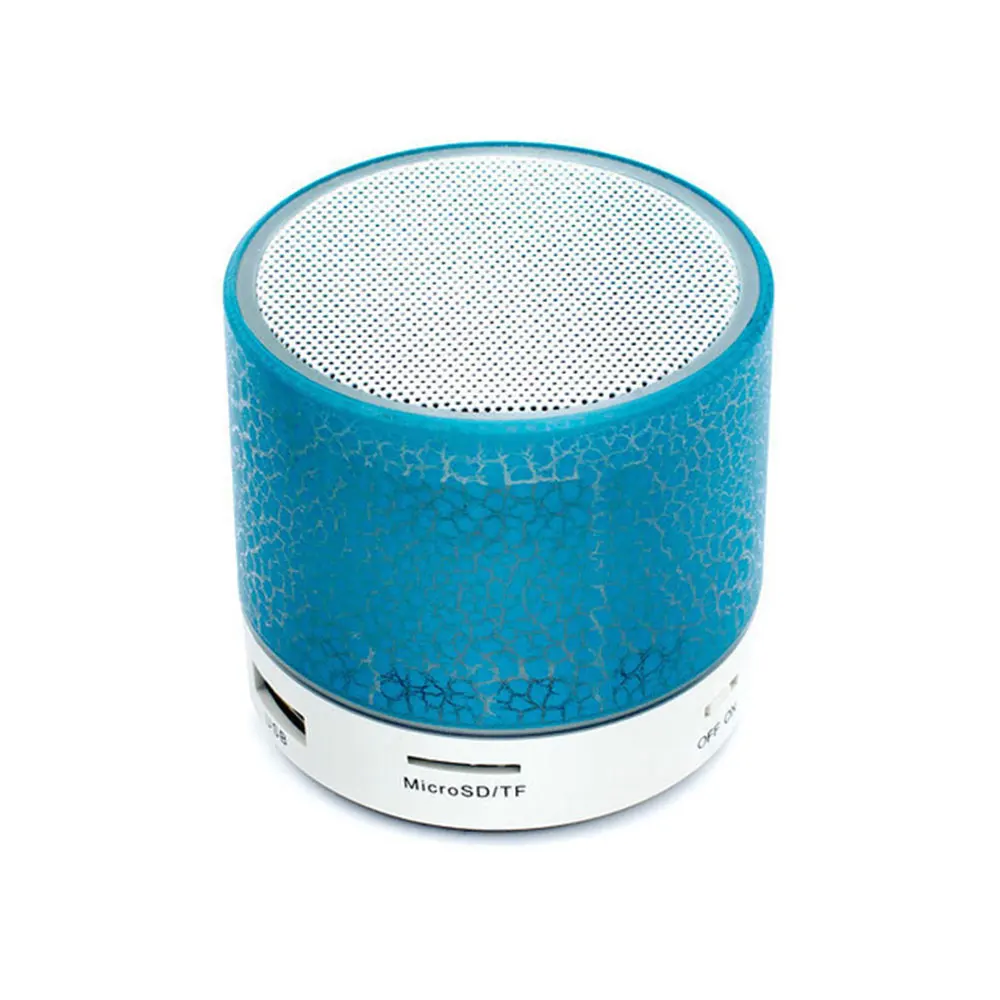 KISSCASE Mini Bluetooth светящийся динамик Универсальный музыкальный плеер перезаряжаемый светодиодный USB Сабвуфер стерео аудио Bluetooth динамик s - Цвет: Синий