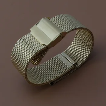 

NEW Style 14mm 16mm 18mm 20mm 22mmMen Lady Silver Black Gold Rose Watchbands Mesh Milanese Loop Steel Bracelet Wrist Watch Strap