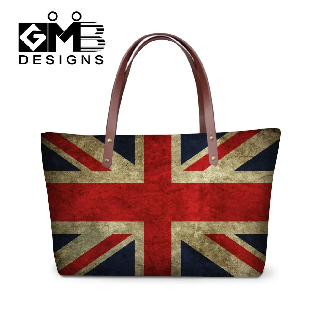 

Flag Printed Big Shoulder Handbag for Teens Personalized Female Shoulder bags Zippered Tote Bag for women summer casual hand bag