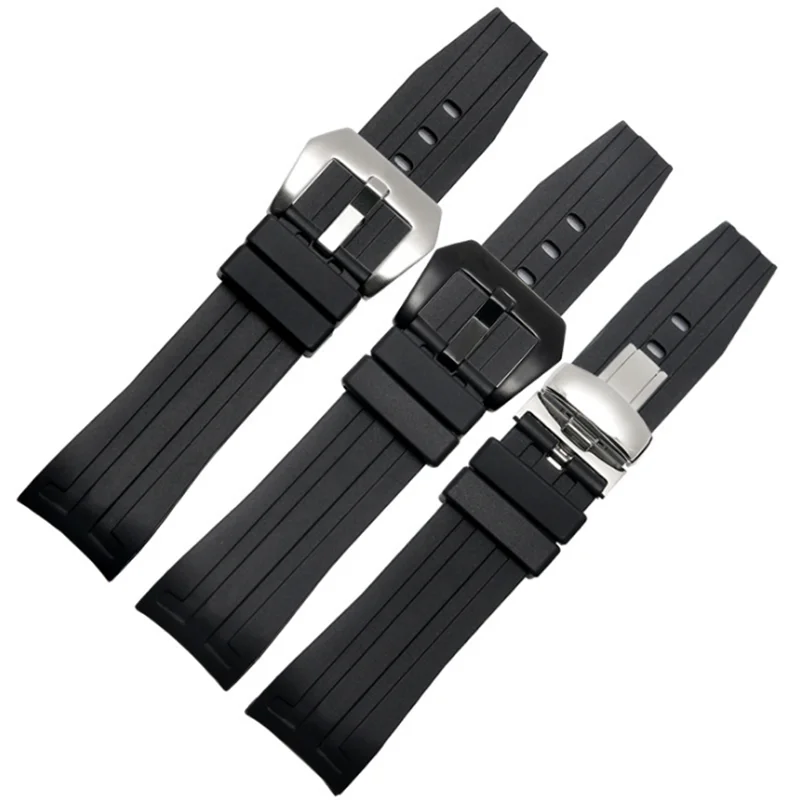 Резиновый ремешок для часов Tissot 1853 T035 T055 браслет с пряжкой бабочкой Замена 23