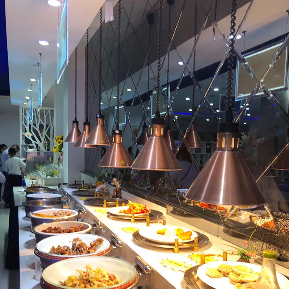 Heat Lamp 250W Electric heat lamp food heat preservation Pendant Light adjustable kitchen fixtures