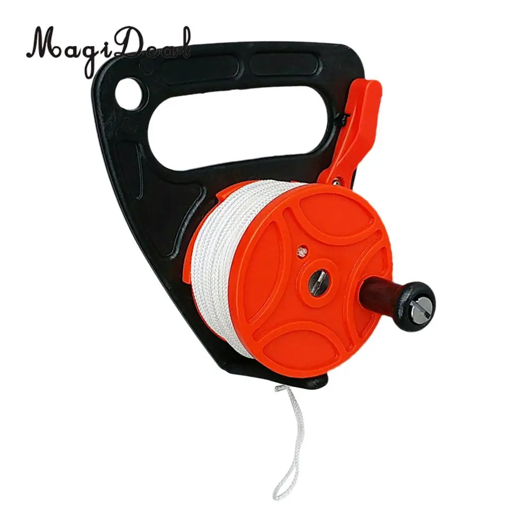 MagiDeal Professional 4ft Scuba Diver SMB Surface Marker Buoy + Dive Reel Line Kayak Anchor for Underwater Diving Snorkeling
