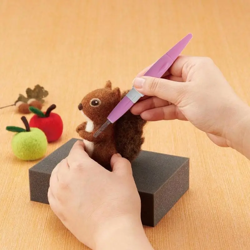 New Sewing Needle Felting Handle Holder With 3 Needles Wool Felt