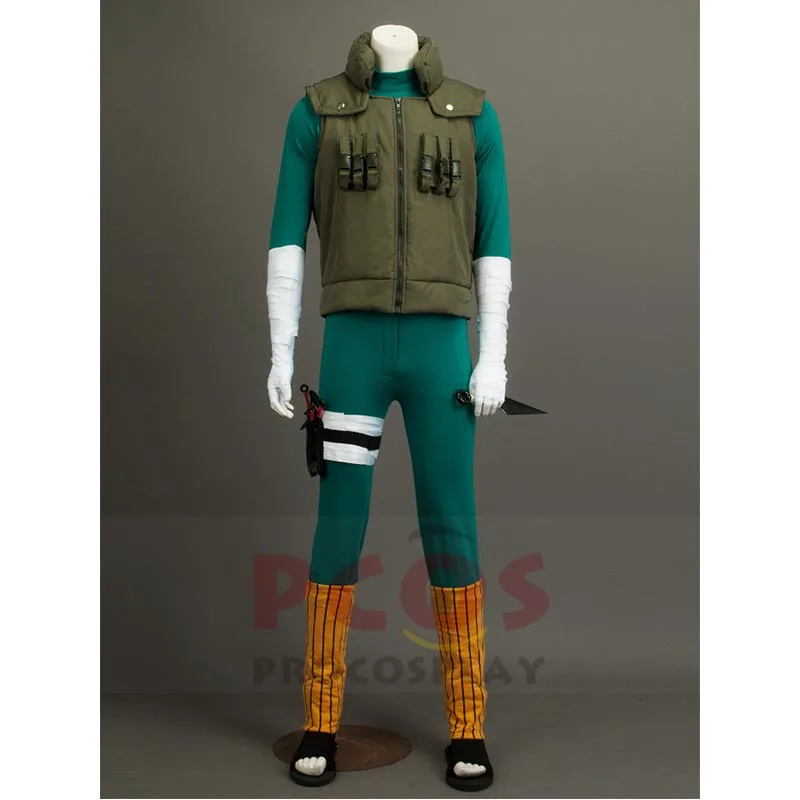 

Naruto II Shippuden Class Three Lee Cosplay Costume Thick eyebrow Boy Konoha no Utsukushiki Aoi Yaju Rock Lee Costume mp004070