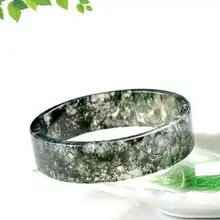 Натуральный зеленый халцедон Агат браслет