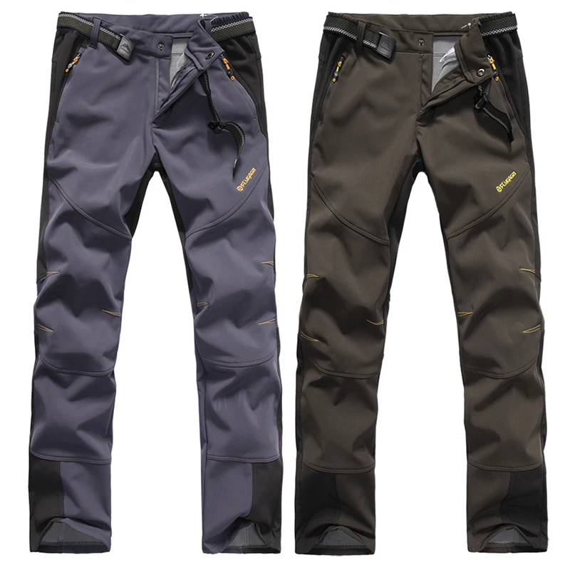 Saguaro 2018 hombres mujeres Pantalones de senderismo impermeable suave Conchas camping trekking polar forro esquí caliente Pantalones