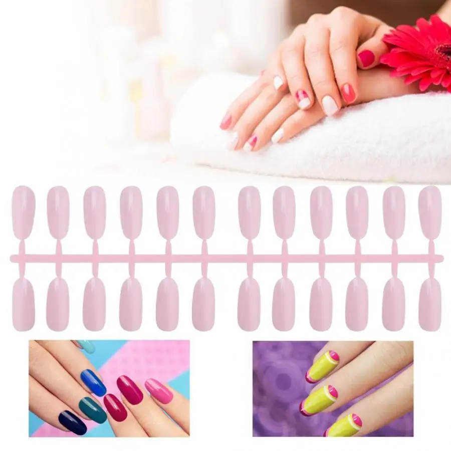 240pcs Nail Gel Color Display Tips Double Sided Foldable Practice Samples Nail Accessories