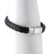 Мужской плетеный браслет из титановой стали, ювелирные изделия и аксессуары, модные ювелирные браслеты