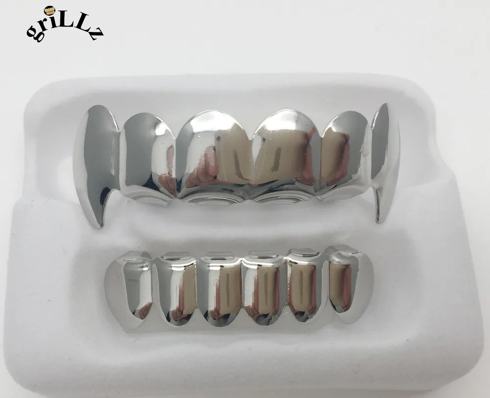Набор грилей для верхнего и нижнего гриля фирмы GRILLZ CUSTOM FIT хип хоп ЗУБЫ|hiphop teeth