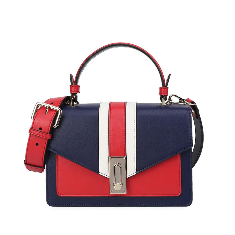 

Celebrities with the same paragraph women leather handbags New personality hit color crossbody bags for women messenger bags