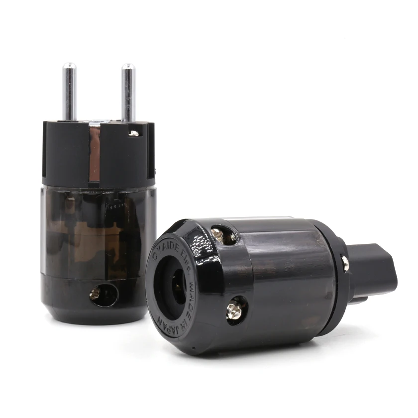 Бесплатная доставка 10 пар Oyaide p-004e родий Платиновый ЕС Мощность plug & c-004 IEC разъем