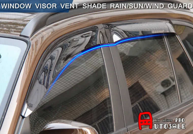 

Exterior Window Visor Vent Shade Rain/Sun/Wind Guard Cover Trim 4pcs FOR BMW X3 F25 2011 - 2015 NEW Arrival !