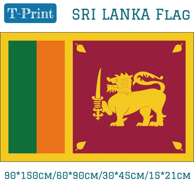 Sri Lanka National Flag 6090cm 90150cm 1521cm For World Cup Sri Lanka National Flag 6090cm 90150cm 1521cm For World Cup