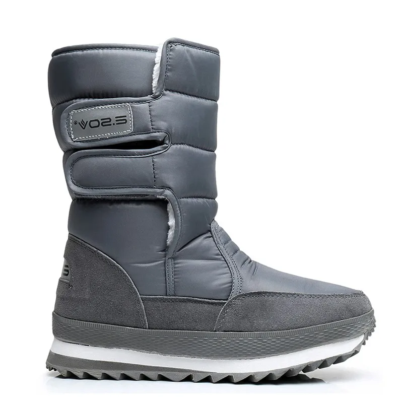 

Men Boots 2018 Winter waterproof slip-resistant Warm Plush Snow Boots Outdoor Casual winter boots Man winter Shoes 8h03