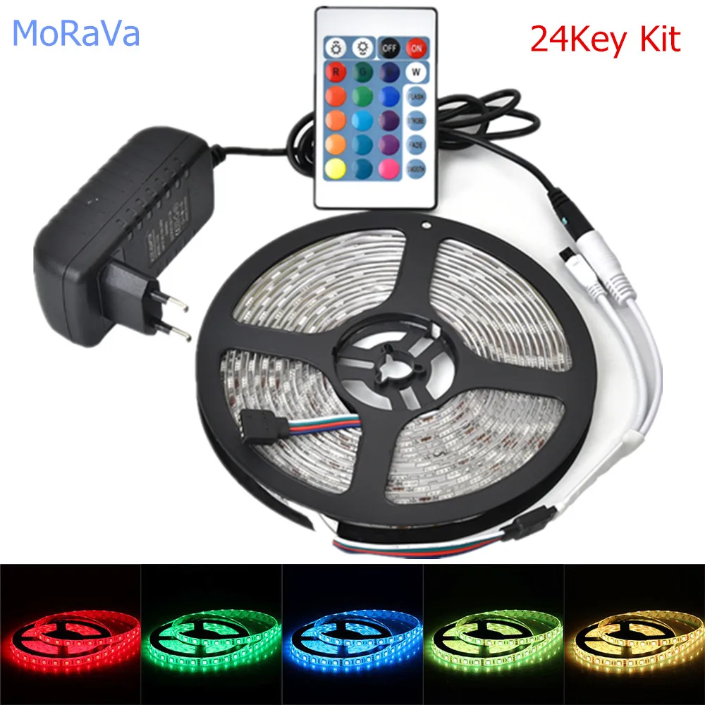 Светодиодная лента 1 м 5 10 12 в 5050 RGB IR RF беспроводная светодиодная с wi fi для спальни