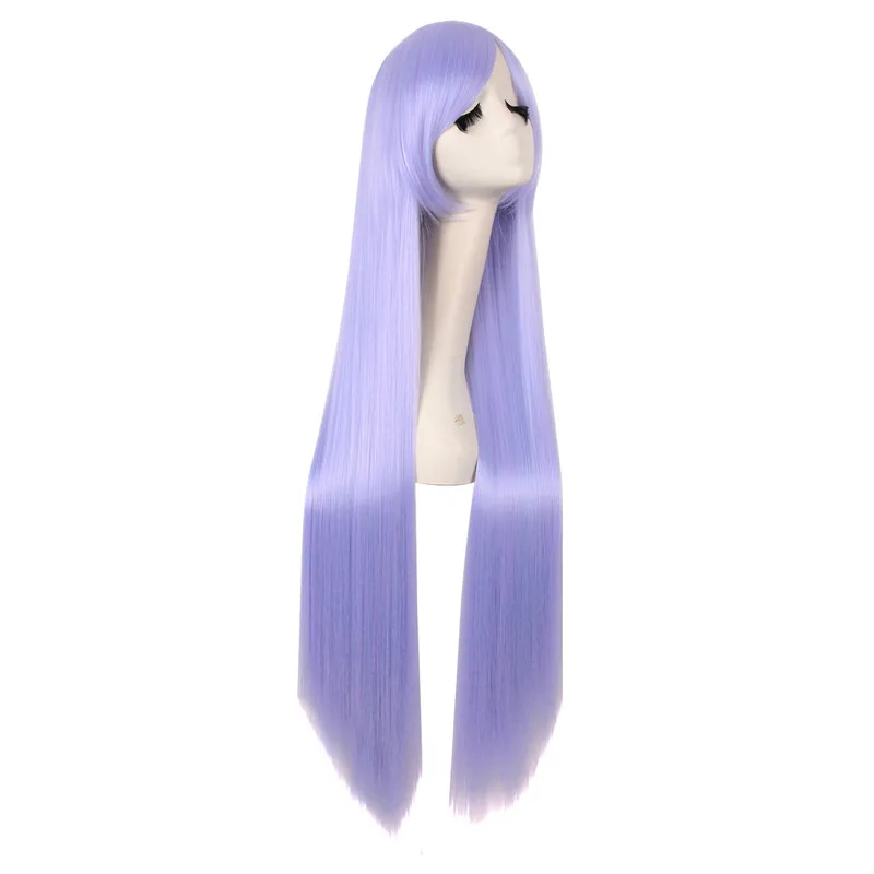 MapofBeauty светло-фиолетовые длинные прямые парики для косплея для женщин Хэллоуин костюм Жаростойкие натуральные синтетические поддельные волосы