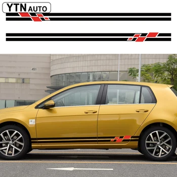 

Fit For Volkswagen Golf Customize Car Decals Cool Racing Side Body Gradient Stripe Graphic Vinyl Proctect Scratch Stickers