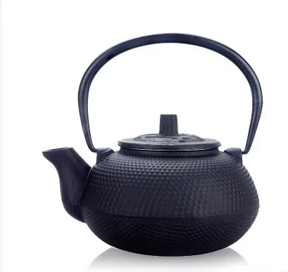 

free shiping 600ml/0.6L Japanese Iron pot cast iron pot coating iron teapot cast iron pot particle