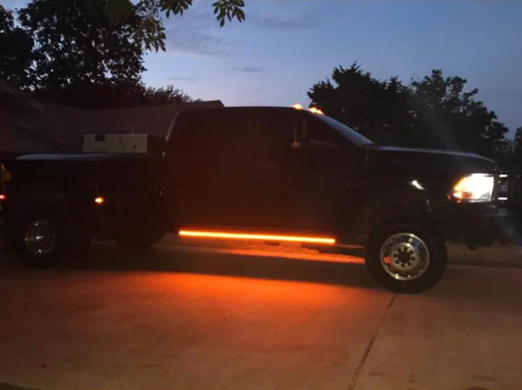 2X 48/" DRL Running Board//Step Bar//Turn Signal Switchback Led Light Amber//White
