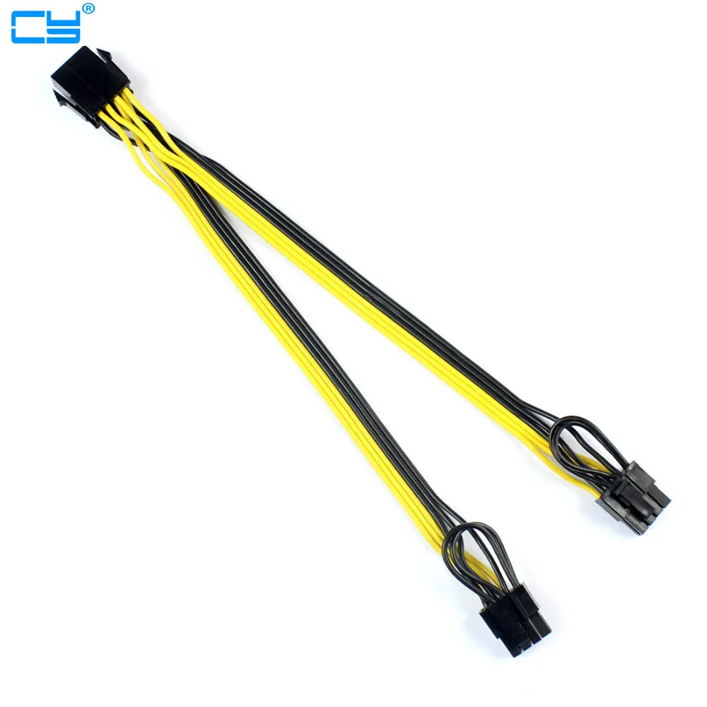 PCI E PCIE 8p гнездо на 2 порта двойной 8pin 6 + p Male GPU Graphics видеокарта кабель питания