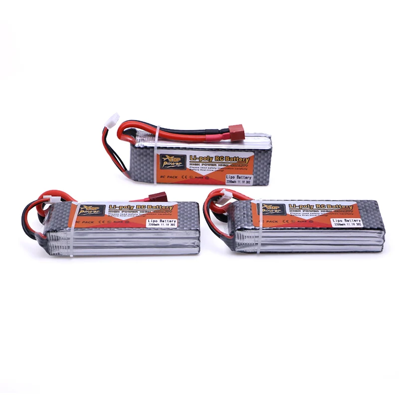 

3 pcs Lipo Battery 11.1 V 2200 mAh 40C for RC Trex 450 Fixed-wing Helicopter Quadcopter Airplane Car Lipo 3s Bateria