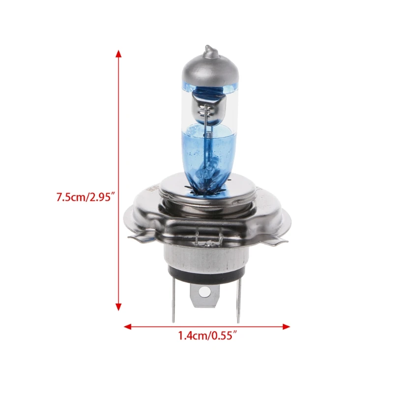 H4 Xenon Super White 100w Dipped Beam 12v Headlight Headlamp Bulbs Hid Light X 2