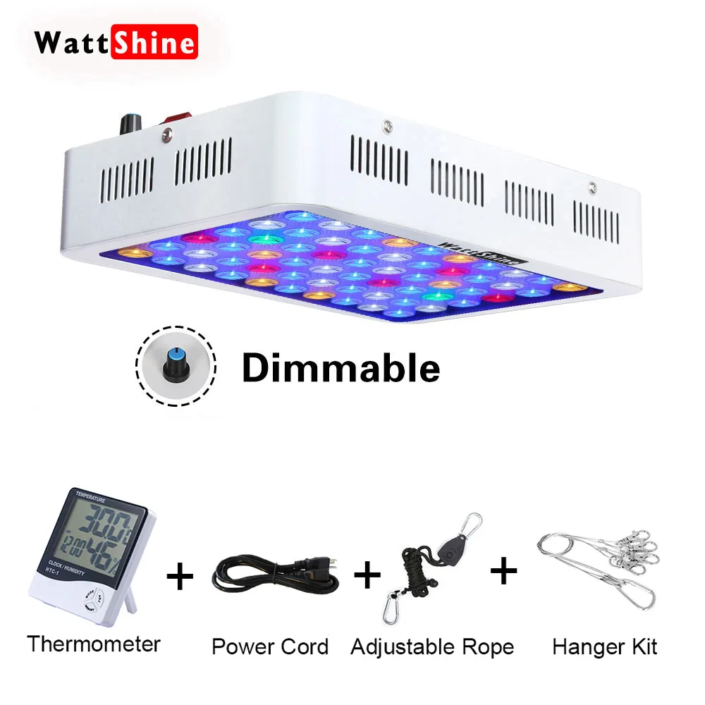 Baratos Luz de acuario 180w Dimmable Led luces de acuario lámpara de Coral para atenuador de acuario marino iluminación profesional de peces y acuáticos