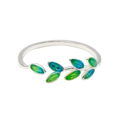 Bijoux Панк индивидуальные 925 пробы Серебряные Листья Открытые Кольца для женщин Свадебные богемные ювелирные изделия винтажные кольца на палец Anillos