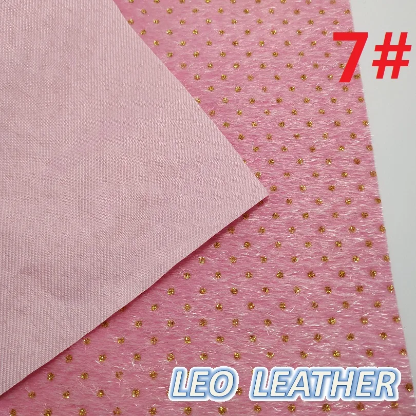 1PCS 21X29CM Immitation cow leather Fabric With Gold Dots For DIY Accessories 9S83A - Цвет: 7