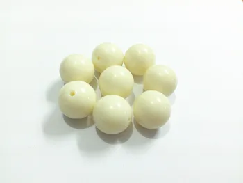 

Wholesale 20mm 105pcs/lot Beige Chunky Gumball Bubblegum Acrylic Solid Beads For Kids Necklace Making