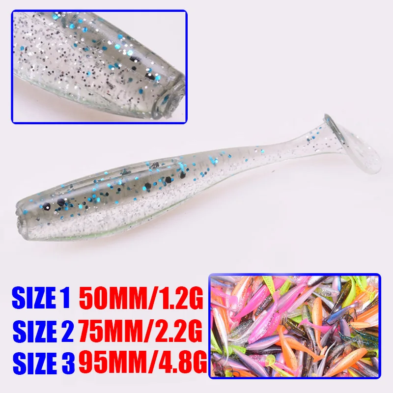 1 قطع لينة الطعم دودة اليرقات T الذيل Wobblers الصيد إغراء 95 ملليمتر 3 جرام Aritificial سيليكون الملح رائحة باس بايك الصيد القفز الطعم