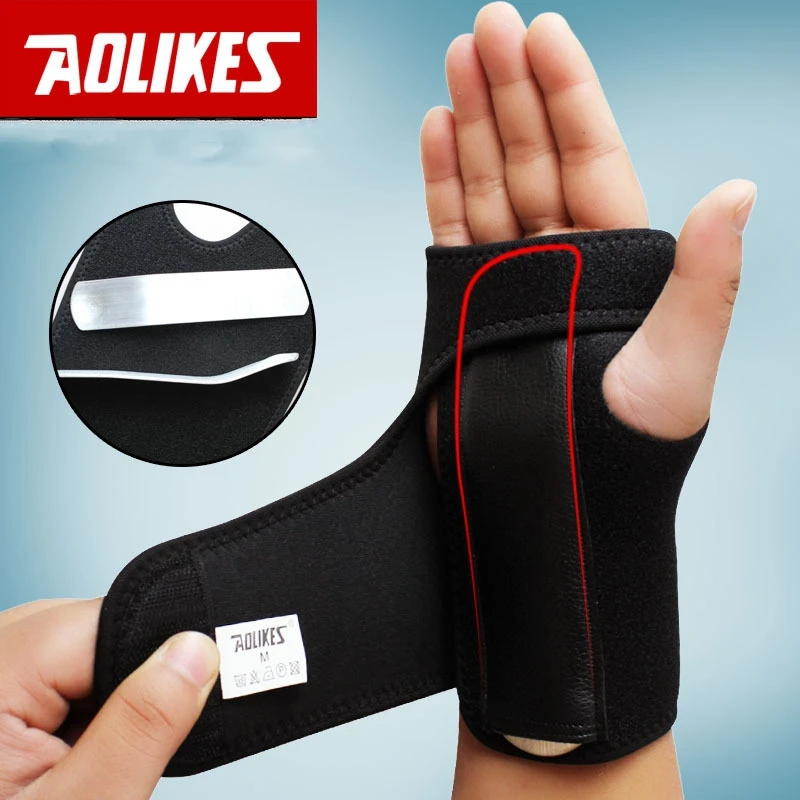 1pair AOLIKES Weight lifting Gym Training Sports Wristband Wrist Palm