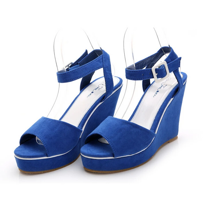 blue wedge sandals uk