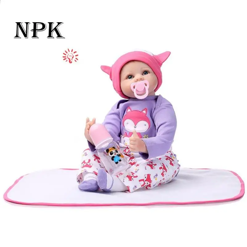 

NPK 55cm/21.65" Soft Silicone Reborn Baby Dolls Toys for Girls Vinyl Realistic Adorable Toddler Bonecas Kids Children Gifts