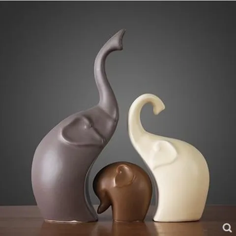 Veados e Elefantes e Coelhos Coelhos de Cerâmica Figuras de Animais e Artesanato Mobiliário de Estilo Presentes de Casamento de Cerâmica Nórdico Criativo