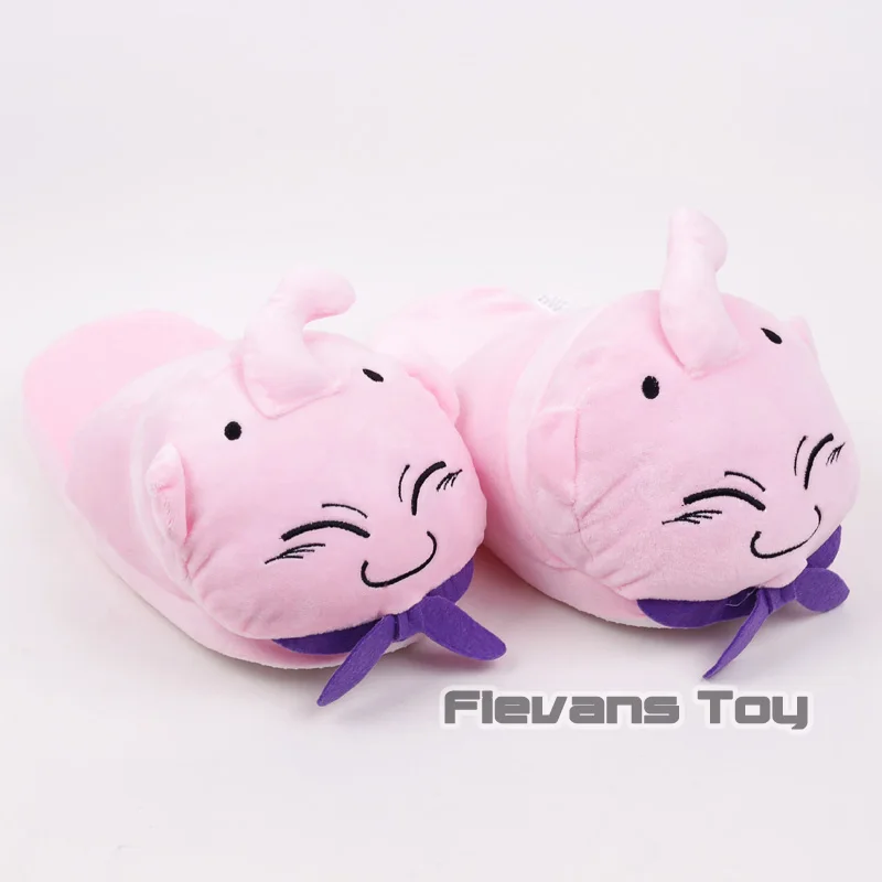Dragon Ball Z мультфильм Kawaii Majin Buu плюшевые зимние комнатные тапочки теплая плюшевая обувь мягкие игрушки куклы